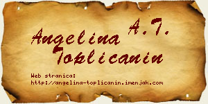 Angelina Topličanin vizit kartica